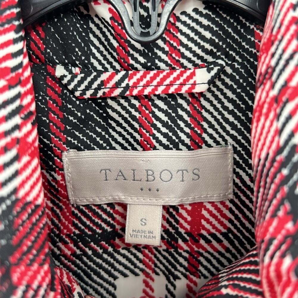 Talbots Women's Down Puffer Vest - Red Plaid - Small - Picture 2 of 6